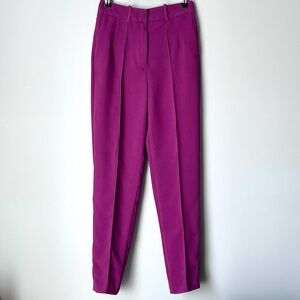 ZARA Tailored Dress Pants | Size XS | Magenta Pink | Sleek Minimal Trousers